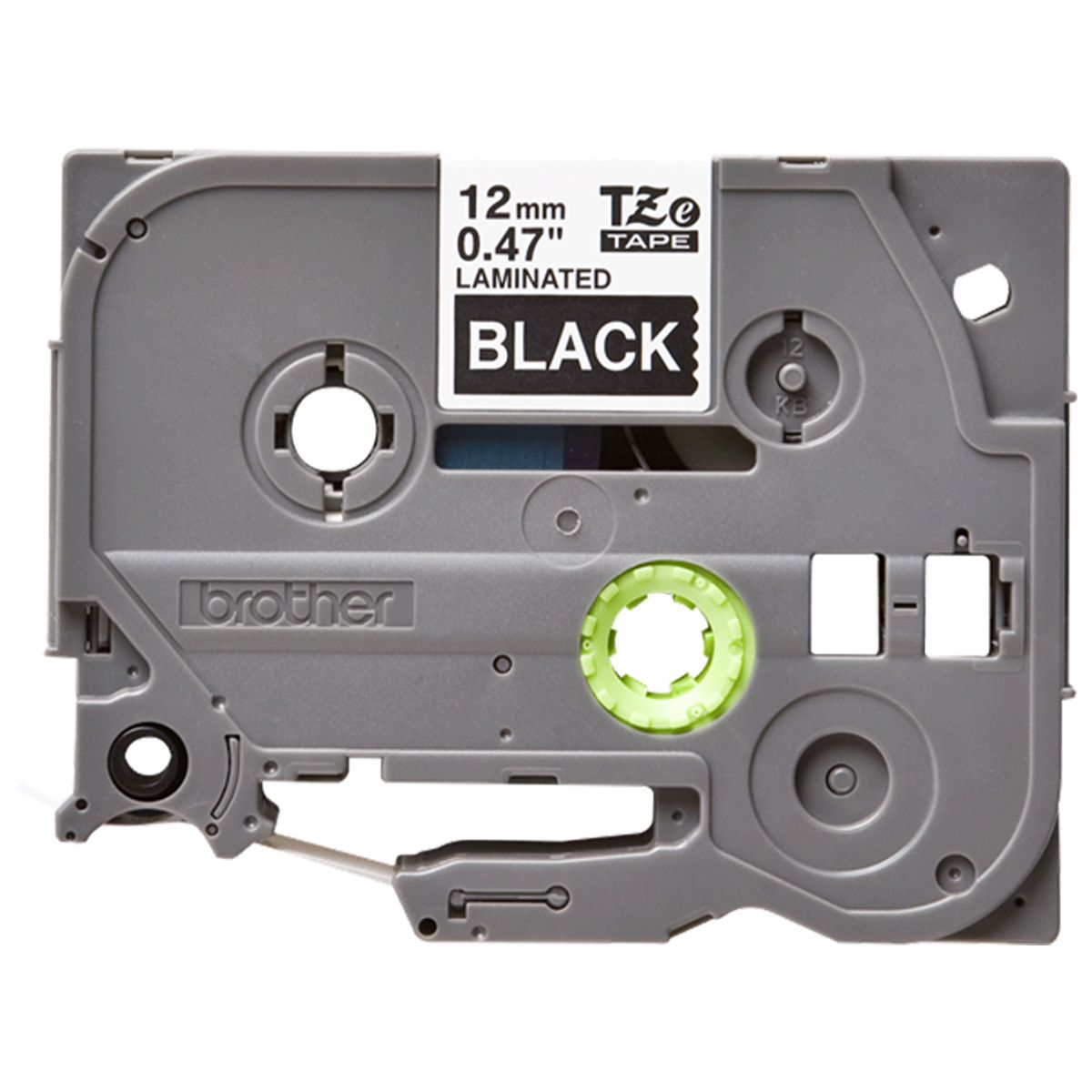 BROTHER - Cinta rotuladora TZE-335 Brother texto blanco sobre negro 12mm x 8mts