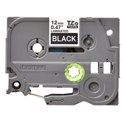 BROTHER - Cinta rotuladora TZE-335 texto blanco sobre negro 12mm x 8mts