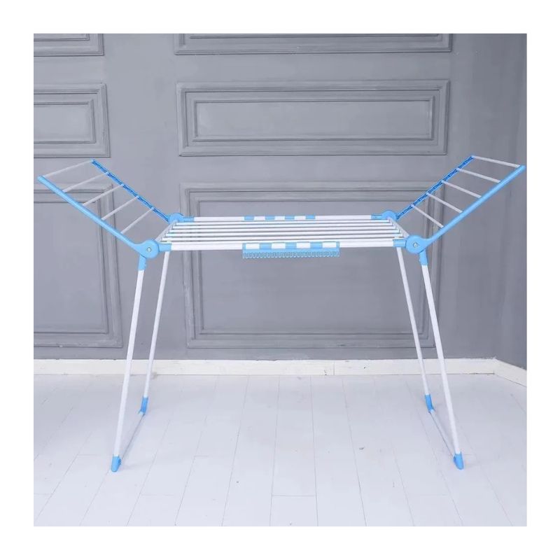 GENERICO - Tendederos Plegables Retractiles Rack Reforzado Metal Blanco