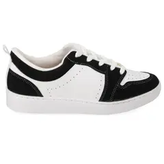 VIZZANO - Zapatilla Casual de Mujer Blanco y Negro