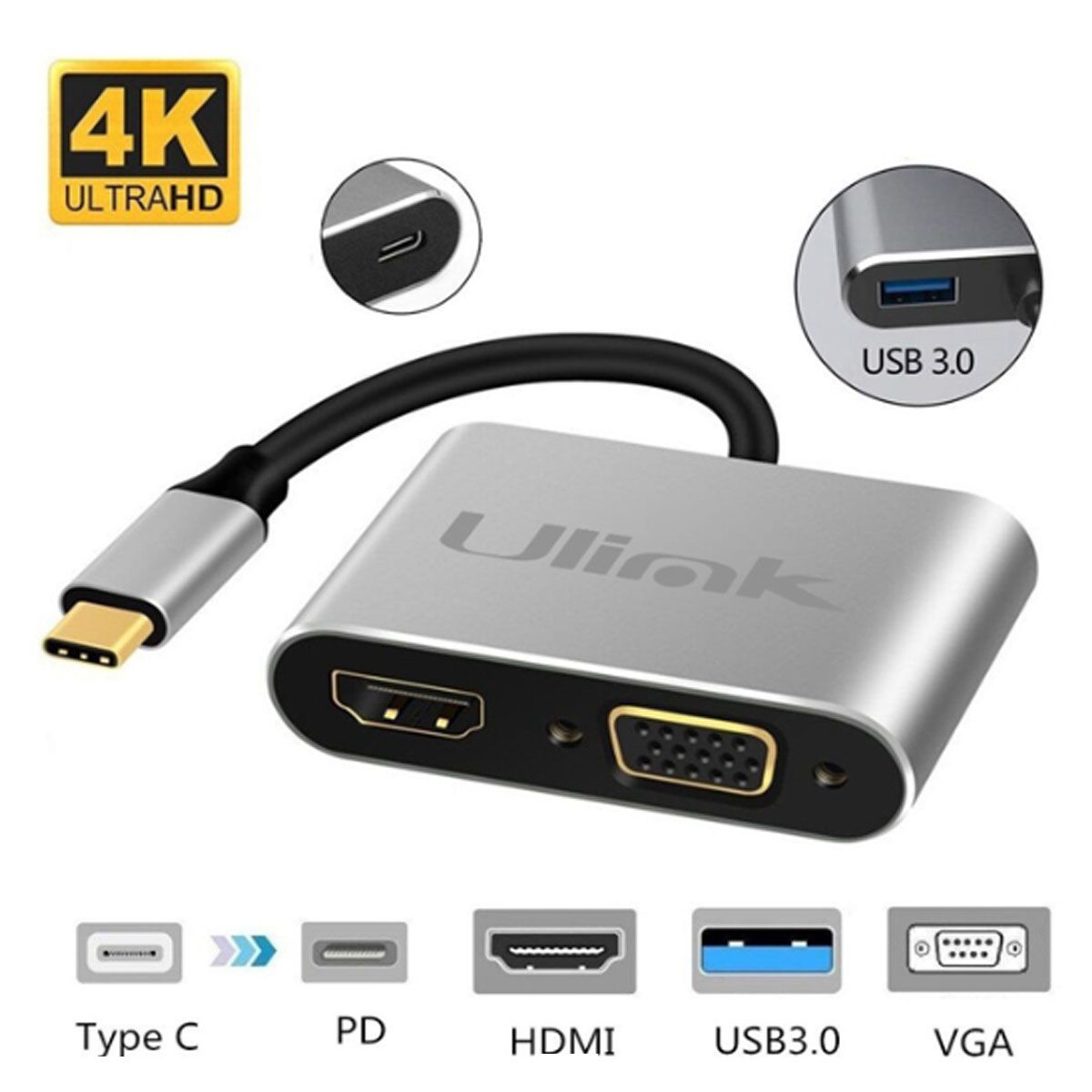 TP LINK - ADAPTADOR USB-C A HDMI VGA USB 30 USB-C CARGA