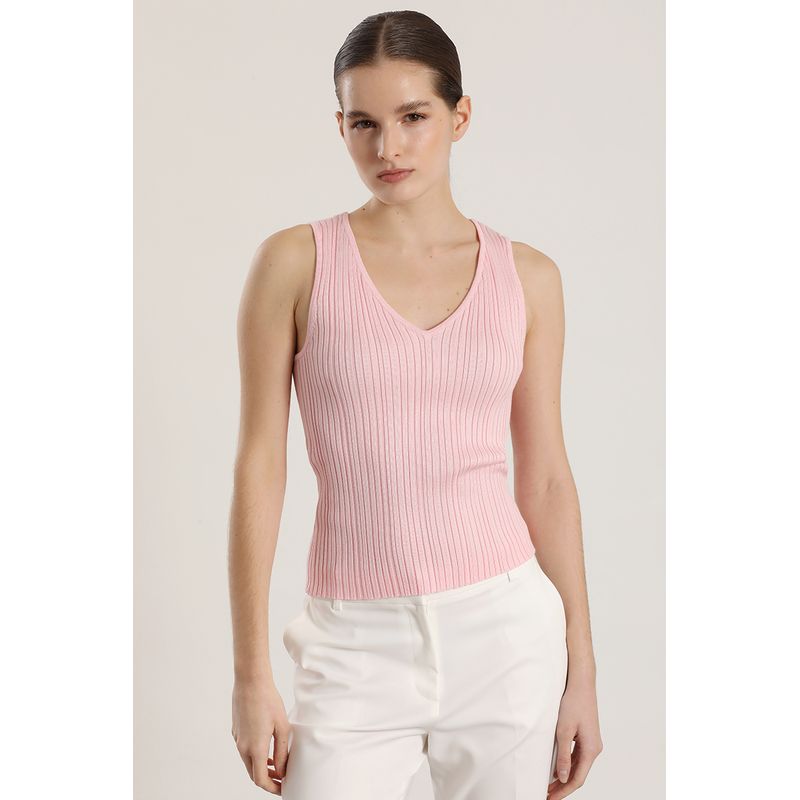 LIOLA - Top tejido lurex Liola mujer rosa