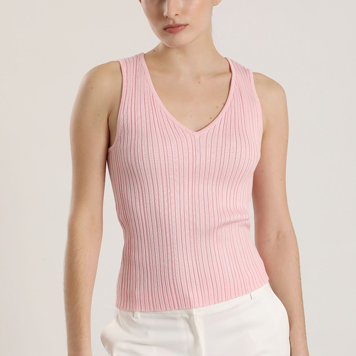 LIOLA - Top tejido lurex Liola mujer rosa