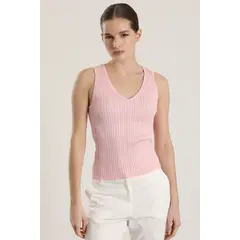 LIOLA - Top tejido lurex mujer rosa