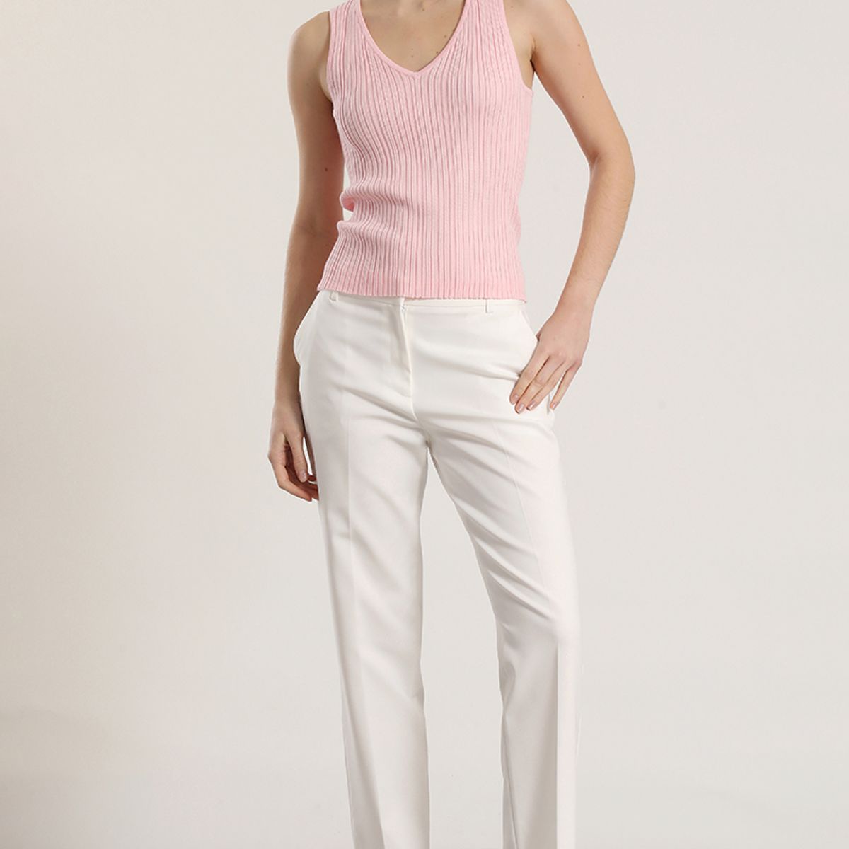 LIOLA - Top tejido lurex Liola mujer rosa