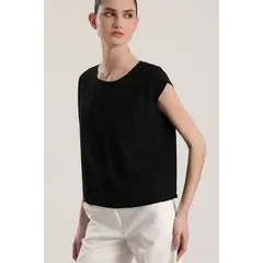 LIOLA - Top gasa mujer negro