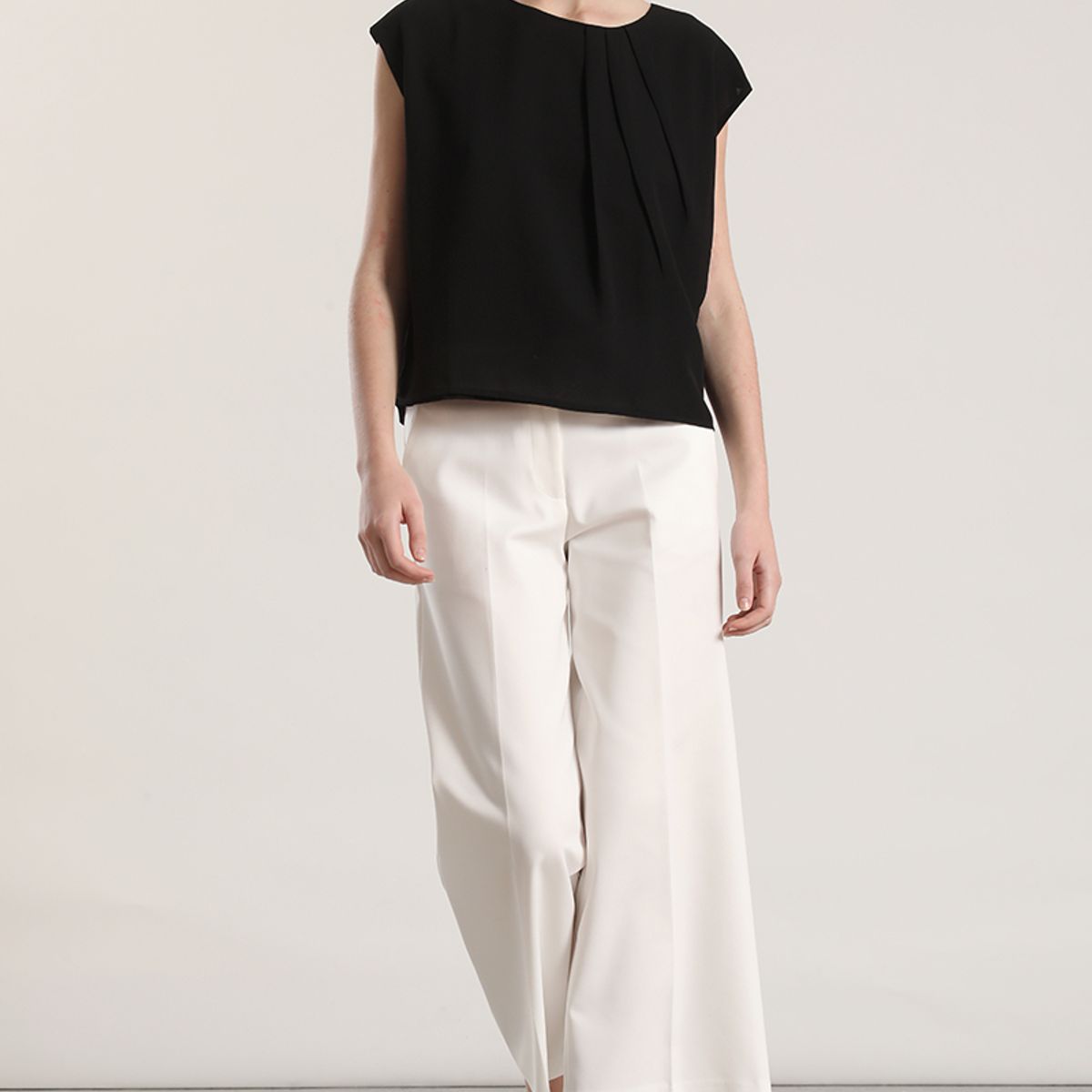 LIOLA - Top gasa Liola mujer negro