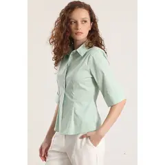 LIOLA - Blusa entallada mujer verde