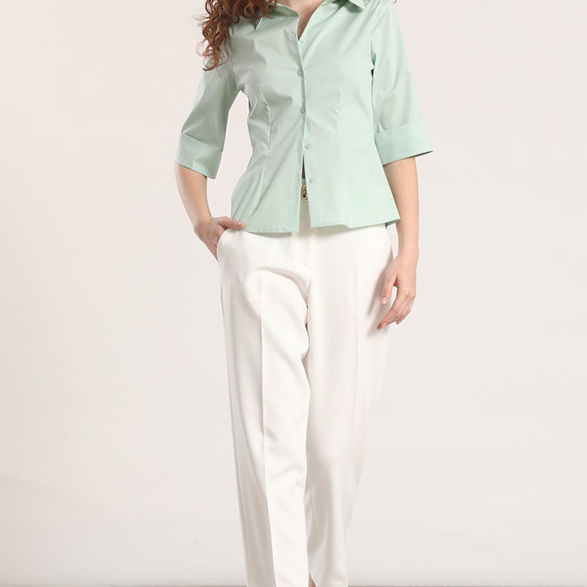 LIOLA - Blusa entallada Liola mujer verde