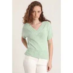 LIOLA - Tejido trenzado mujer verde