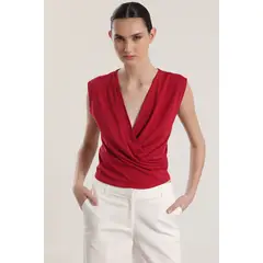 LIOLA - Top cruzado mujer fresa