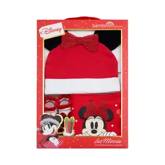 BAMBINO - Set 3 Piezas Navidad Rojo Minnie Niña 0-6 M