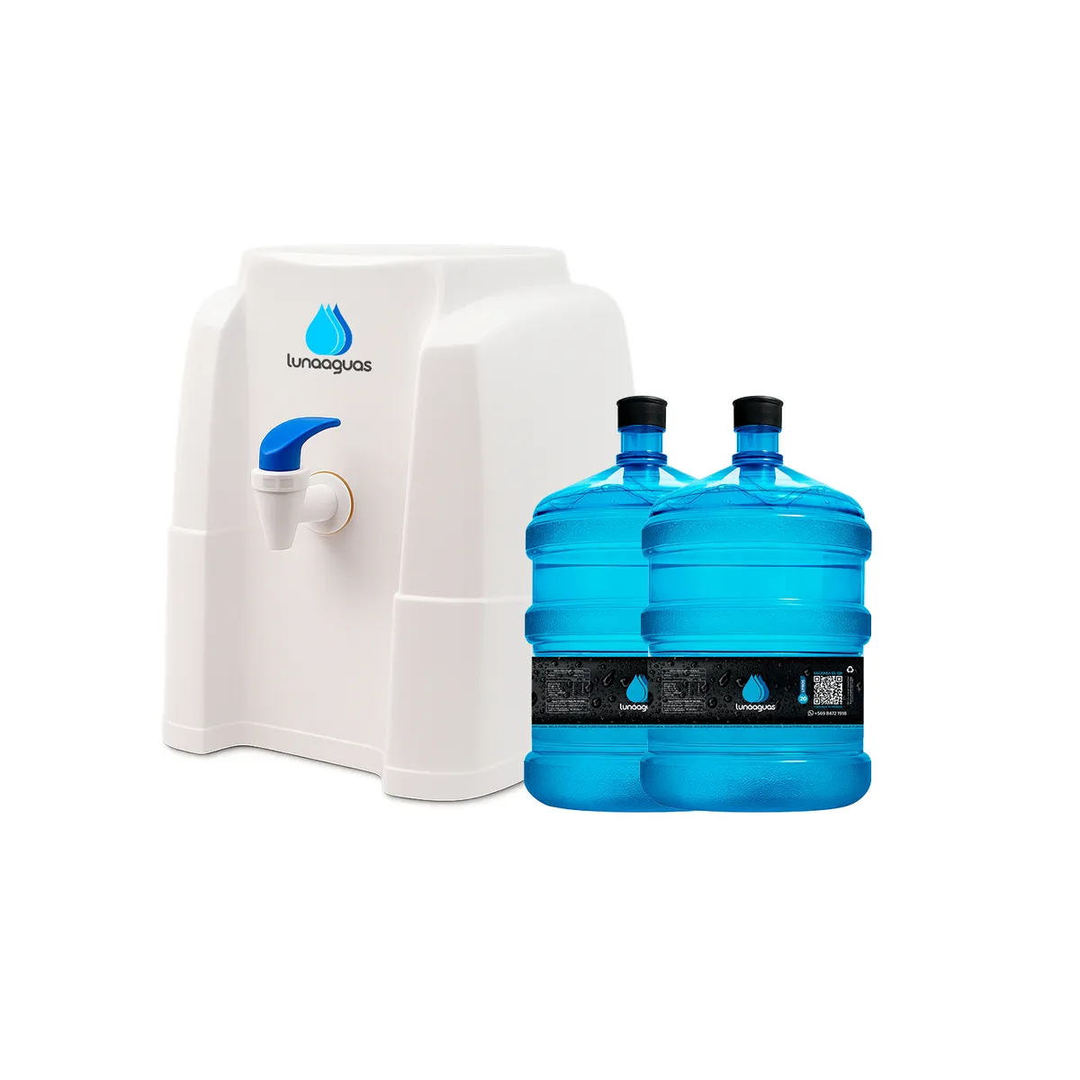 GENERICO - PACK Dispensador de agua sobremesa básico + 2 bidones llenos