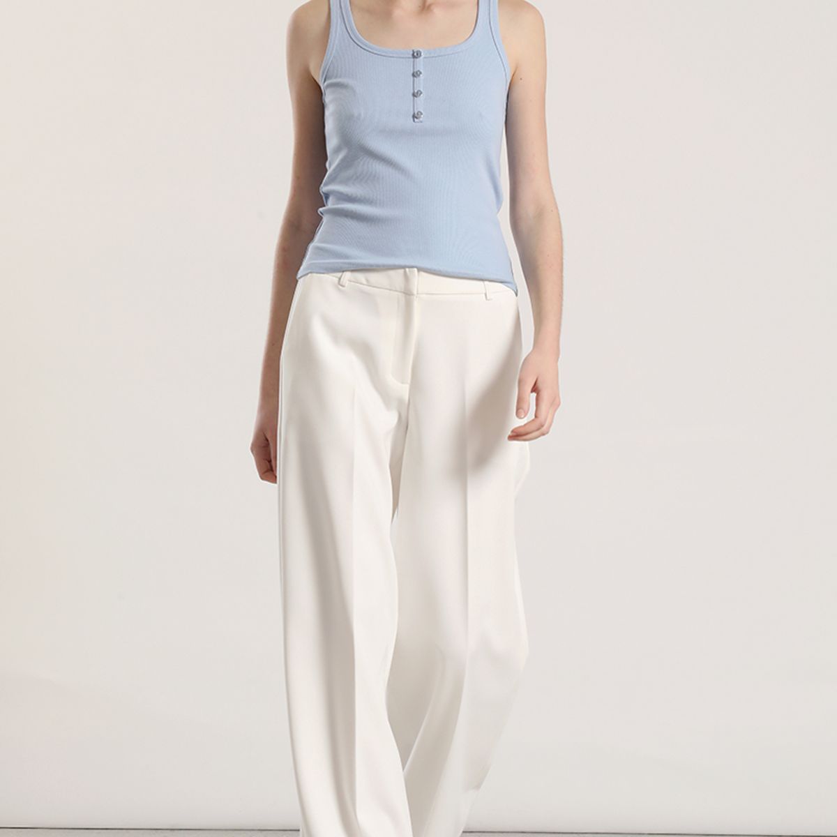 LIOLA - Top con botones Liola mujer celeste