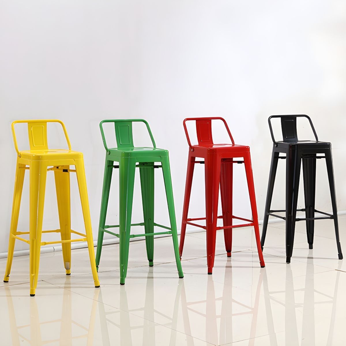 HABITA2 CHILE - Pack 4 Taburetes Tolix metálico  77cm - Menta