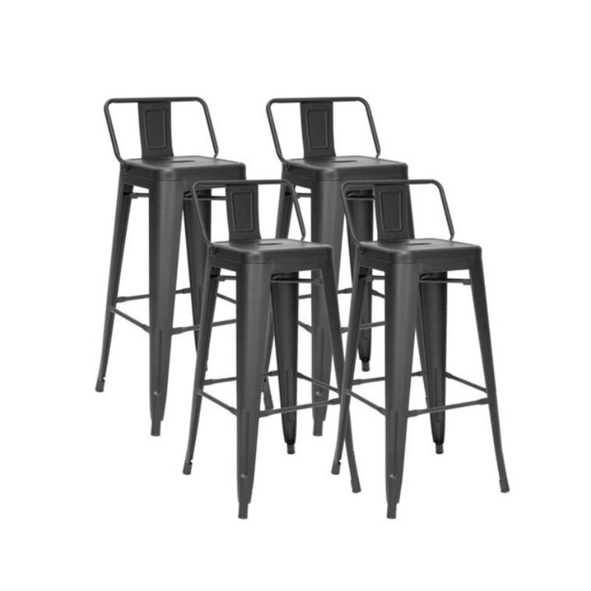 HABITA2 CHILE - Pack 4 Taburetes Tolix metálico  77cm - Menta