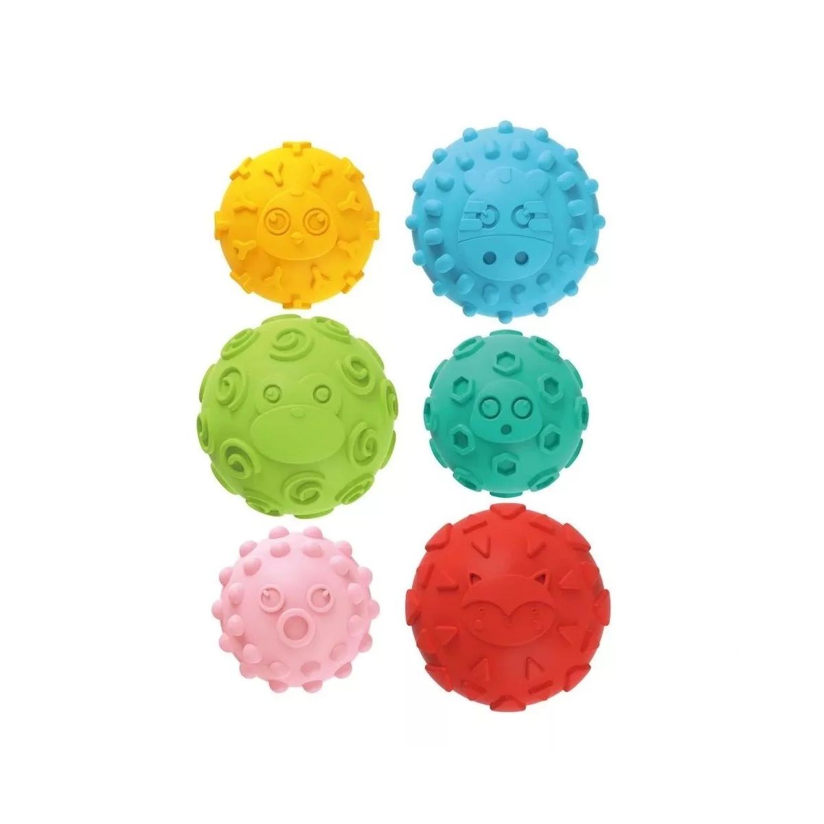 HUANGER - Pack 6 Pelotas Texturizadas Sensoriales Para Bebé
