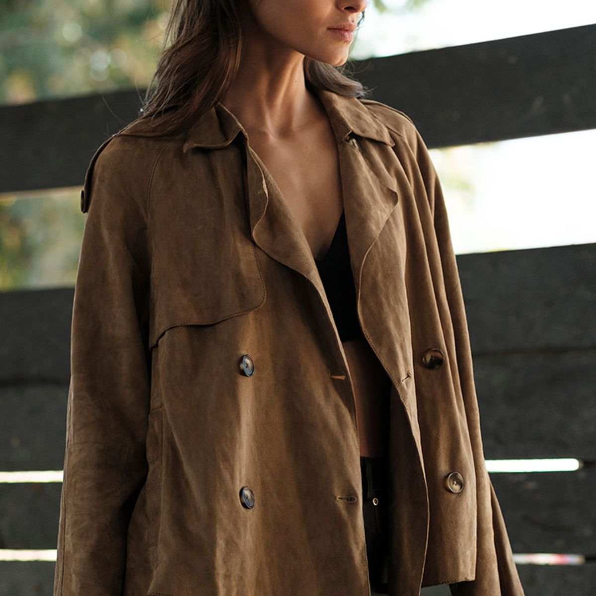 BOR - chaqueta gamuza baya