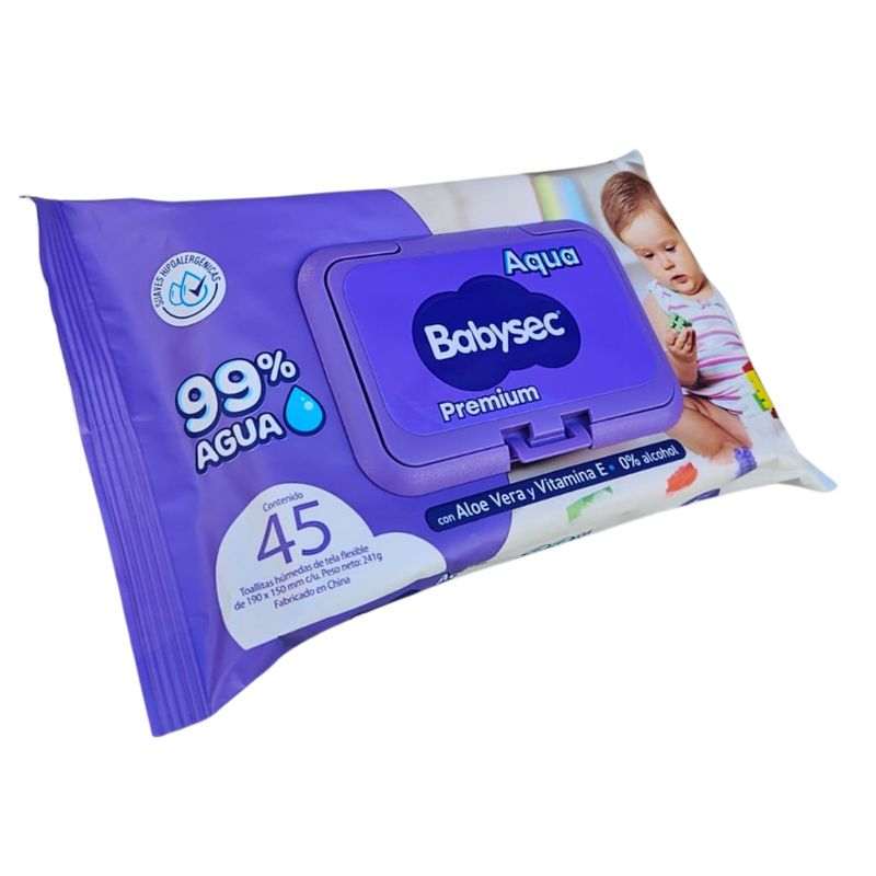 BABYSEC - Toallitas Húmedas Babysec Hipoalergénicas Aloe Vera 45u