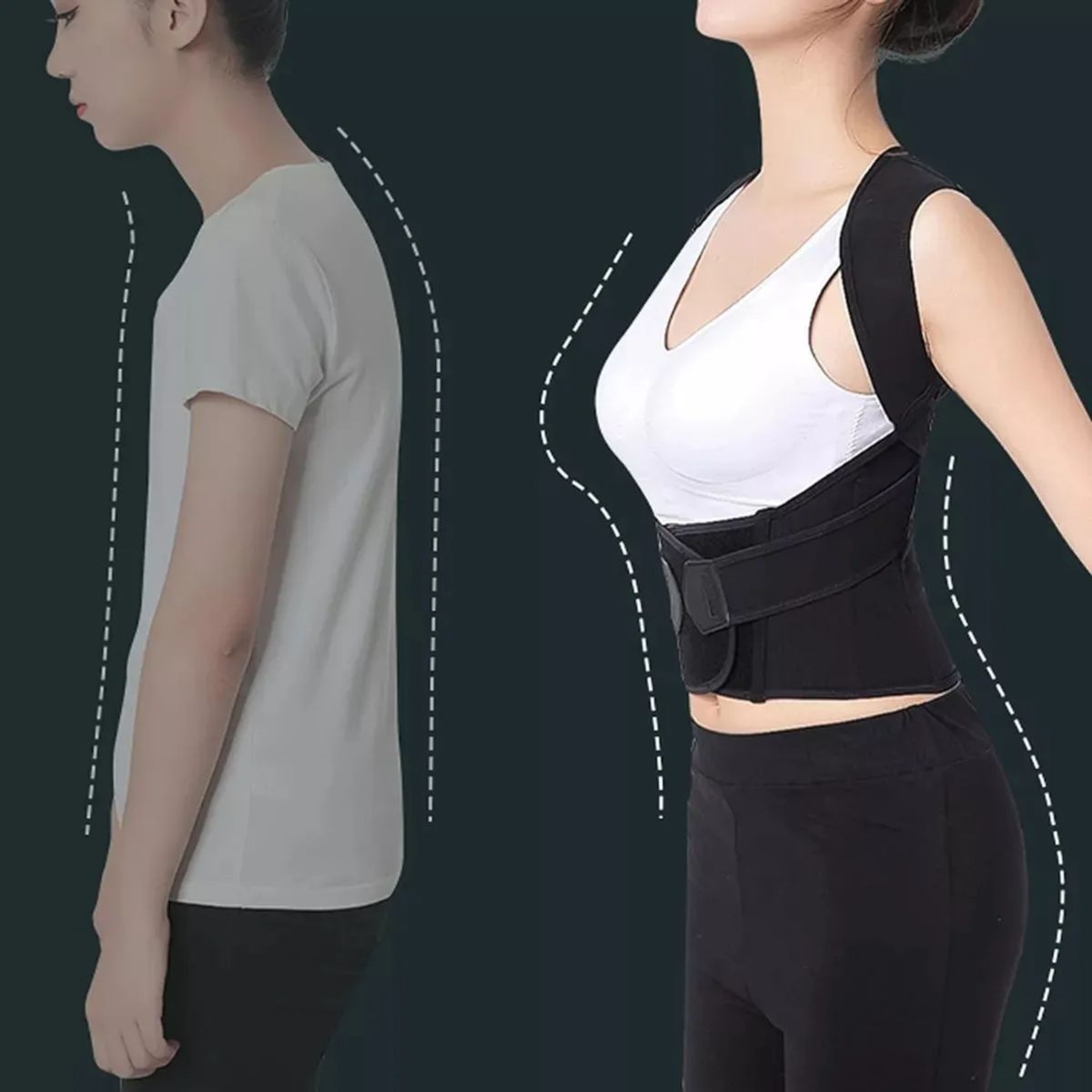 GENERICO - Corrector Postura Espalda Faja Para Hombre Y Mujer