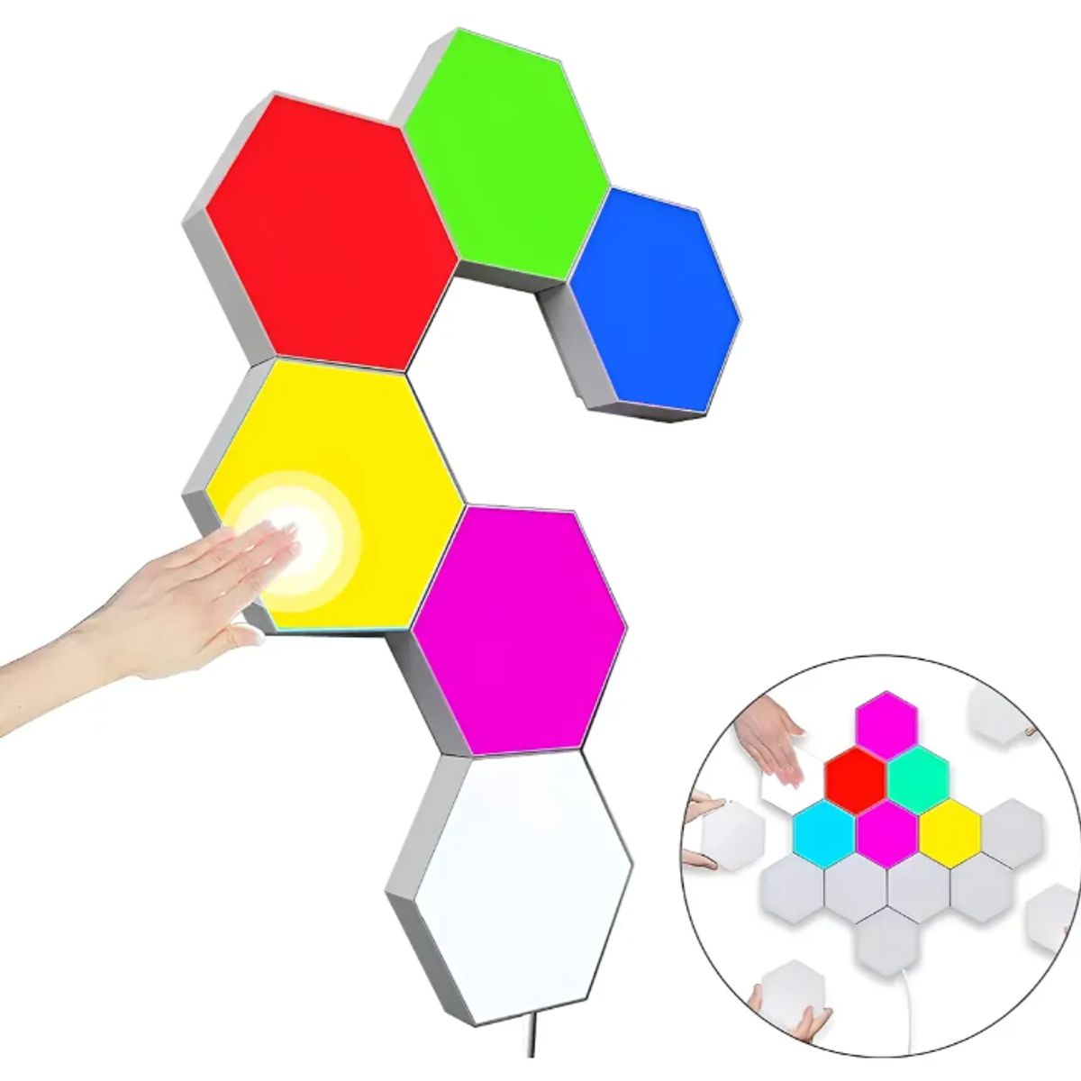 GENERICO - Paneles LED Decorativos Hexagonales Con Control Remoto
