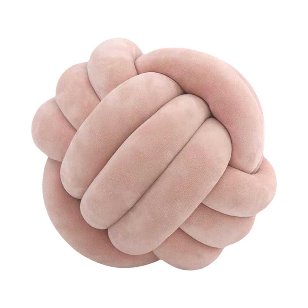 GENERICO - Cojin Decorativo Modelo Nudo Terciopelo 22cm Color Rosado