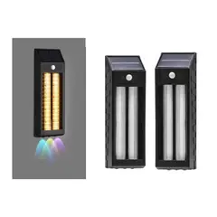 TASBEL - Pack X2 Lampara De Pared Solar Led Colgante Doble Luz 18w