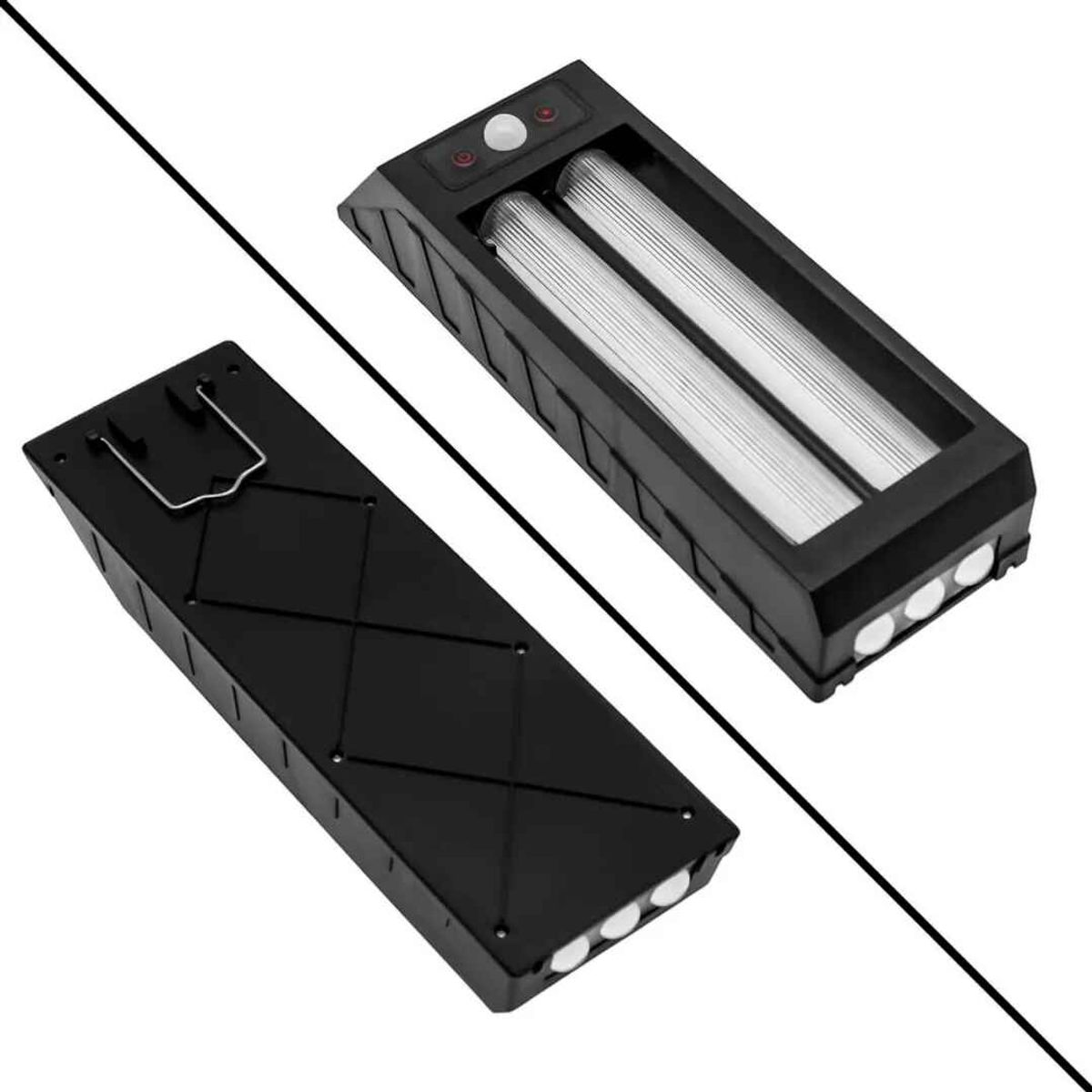 TASBEL - Lampara Aplique De Pared Solar Led Colgante Doble Luz 18w