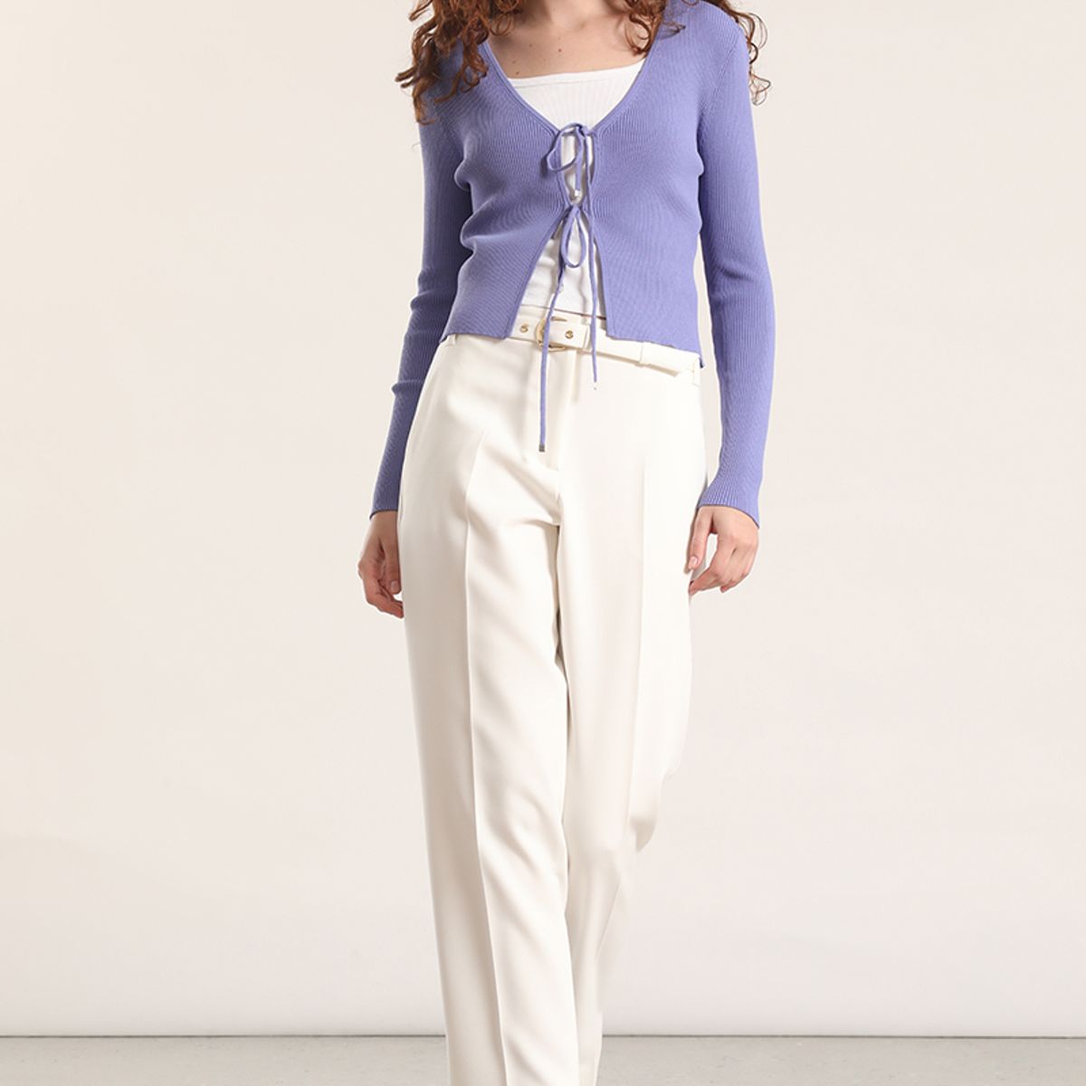 LIOLA - Cardigan con amarras Liola mujer arandano