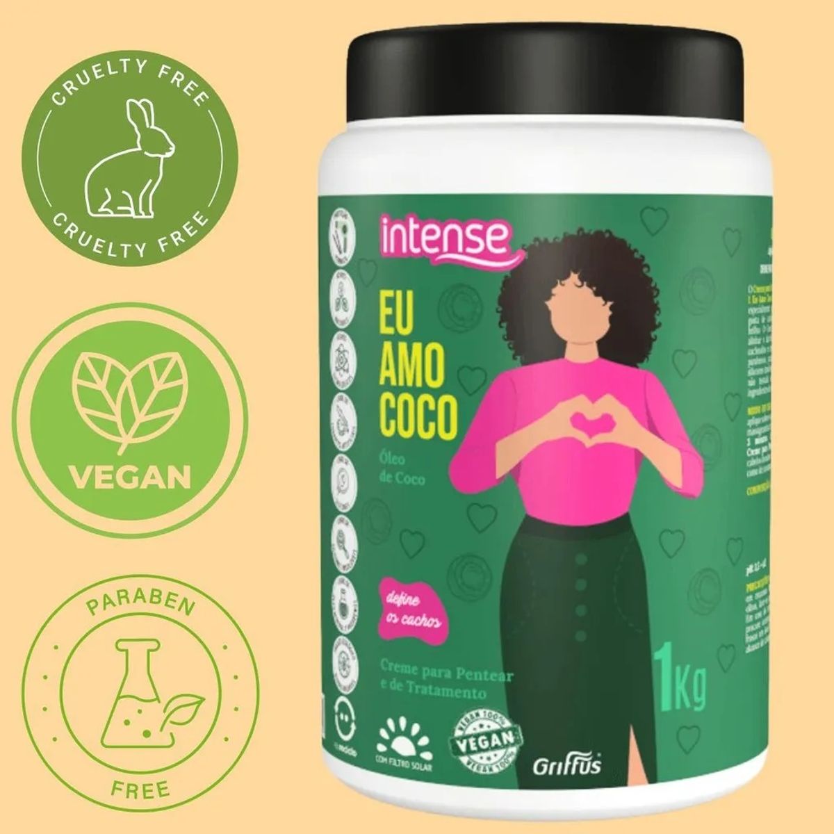 GRIFFUS - MASCARA I LOVE  COCONUT 1000GR GRIFFUS