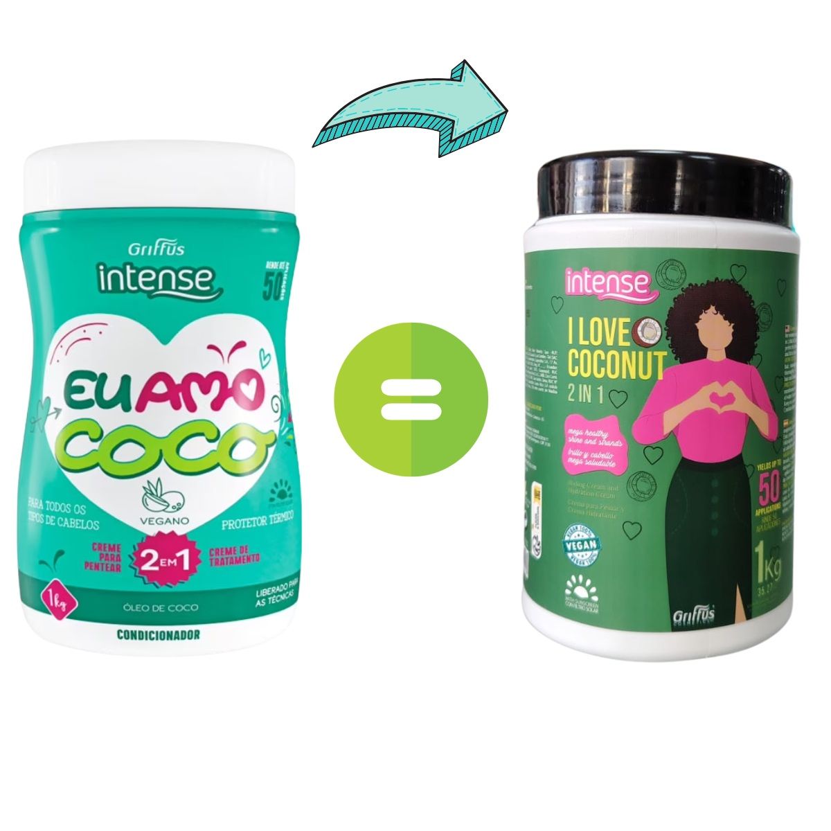 GRIFFUS - MASCARA I LOVE  COCONUT 1000GR GRIFFUS