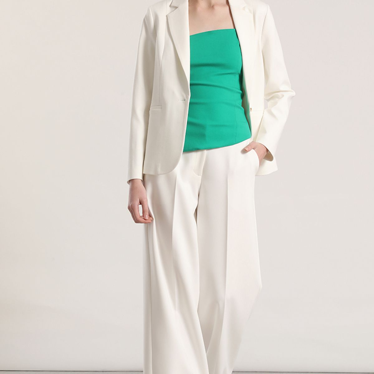 LIOLA - Top strapless Liola mujer verde