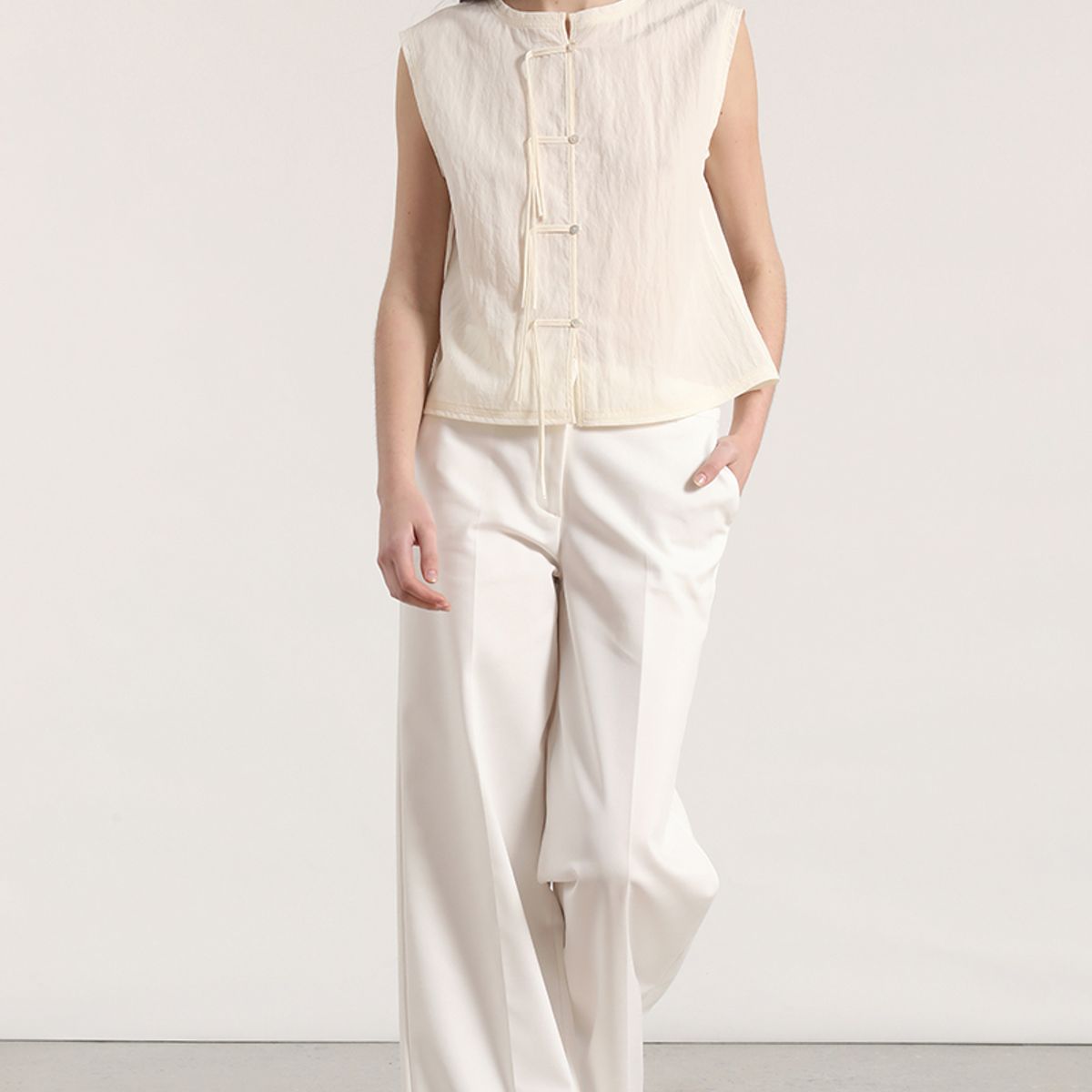 LIOLA - Top pabilos Liola mujer crudo