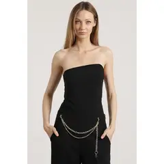 LIOLA - Top strapless mujer negro