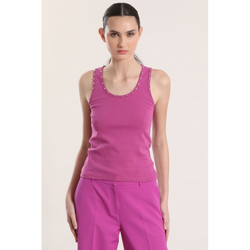 LIOLA - Top con tachas Liola mujer violeta