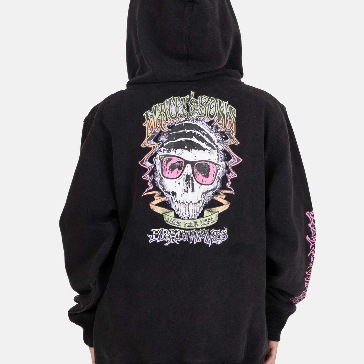 MAUI AND SONS - Poleron Canguro Haze Negro Infantil Maui And Sons