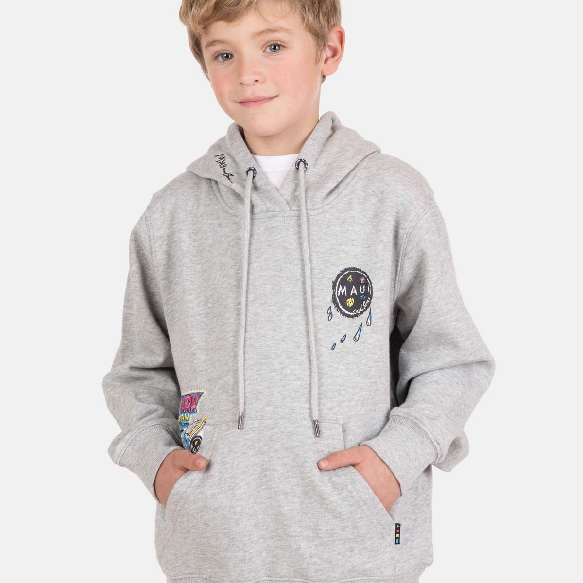 MAUI AND SONS - Poleron Canguro Zuma Gris Infantil Maui And Sons