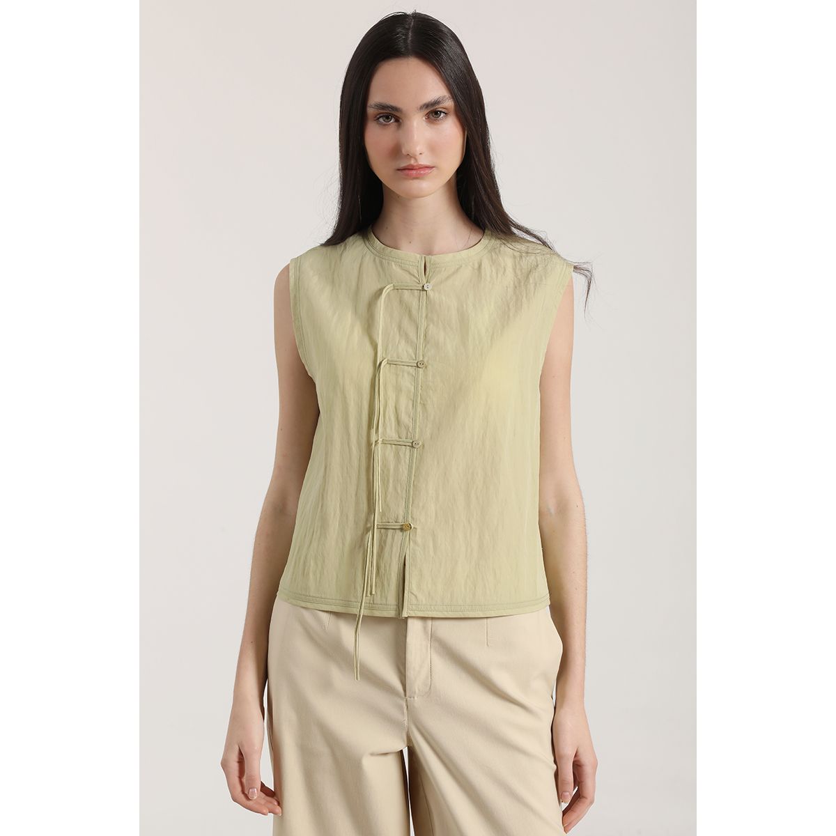 LIOLA - Top pabilos Liola mujer verde