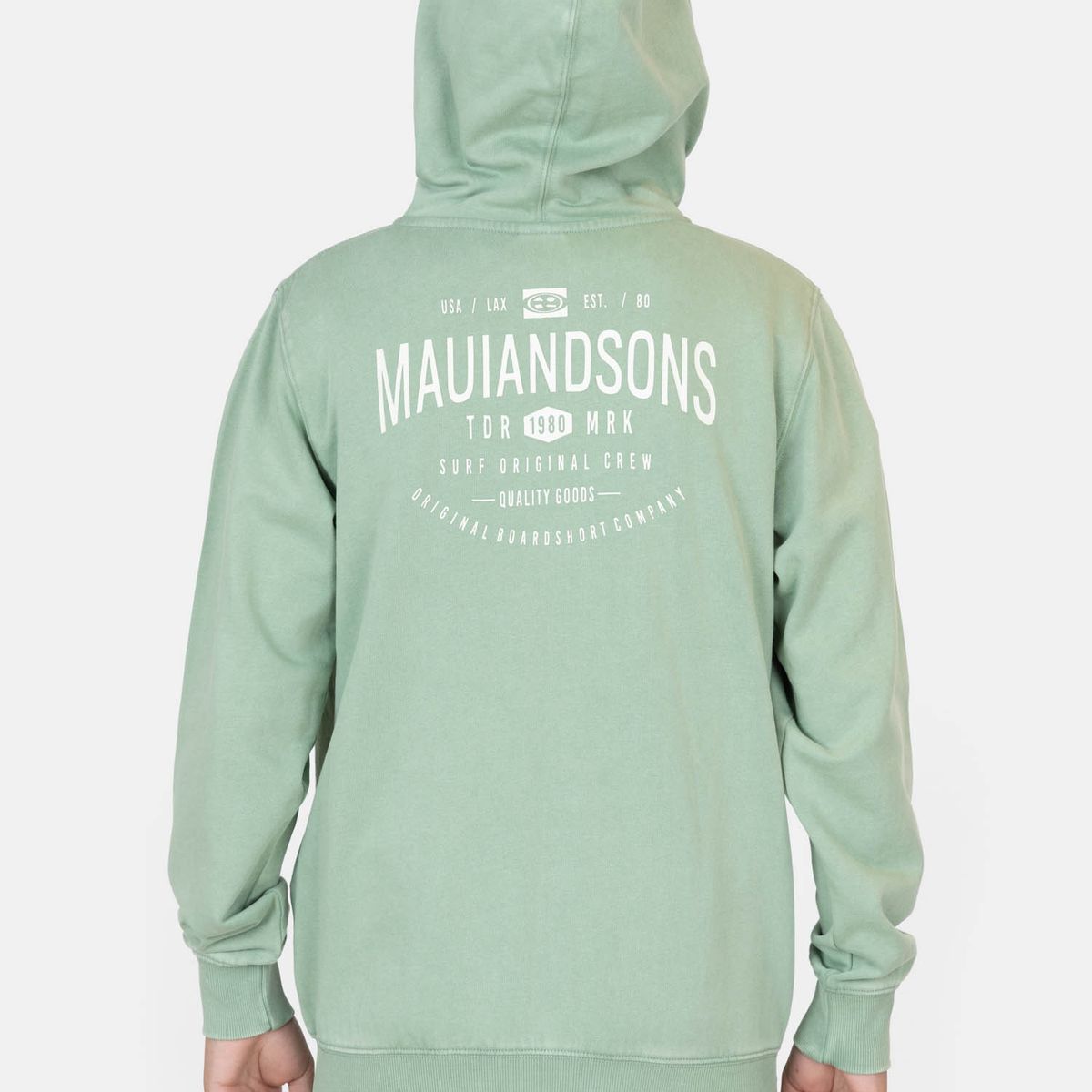 MAUI AND SONS - Poleron FZ  Azyra Verde Infantil Maui And Sons