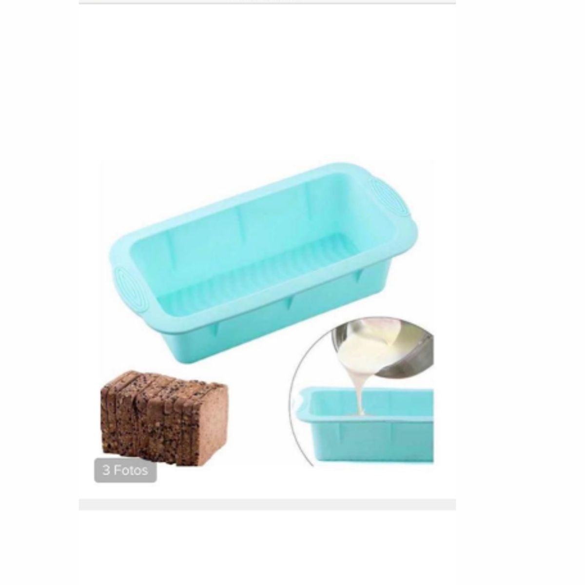 GENERICO - Molde Rectangular De Silicona Para Pan Molde Queque