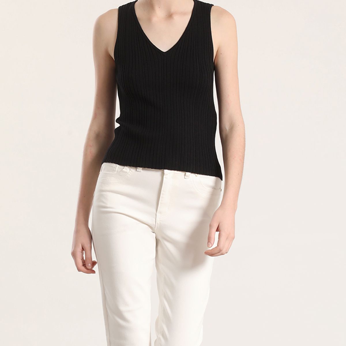 LIOLA - Top tejido lurex mujer Liola negro