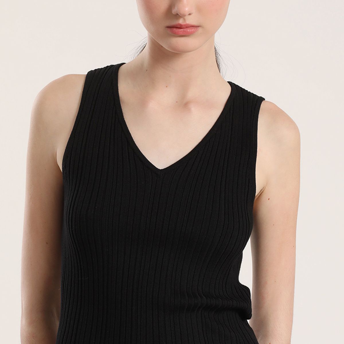 LIOLA - Top tejido lurex mujer Liola negro