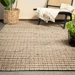 BAZHARS - ALFOMBRA YUTE 190X290 CM NIR GCOAST NATURAL NEGRO