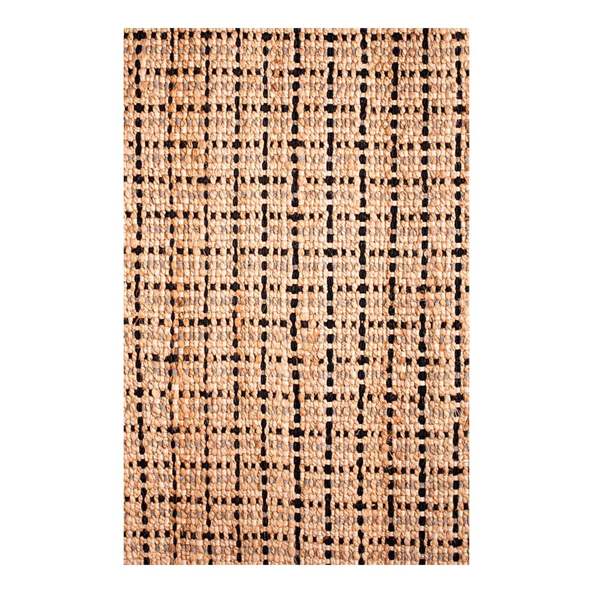 BAZHARS - ALFOMBRA BAZHARS YUTE 190X290 CM NIR GCOAST NATURAL NEGRO