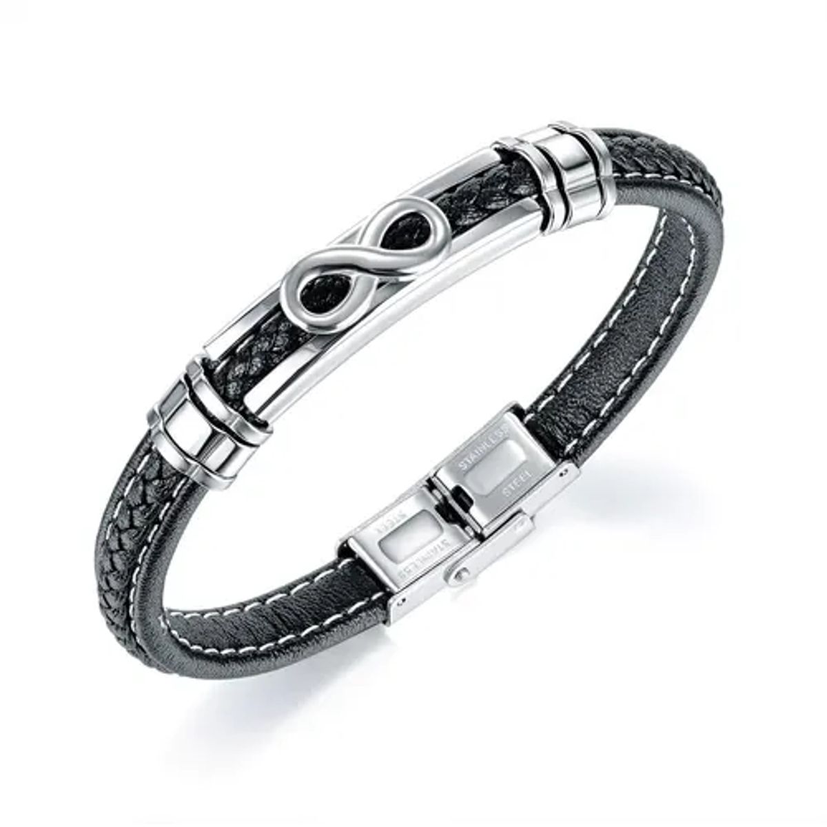 GENERICO - Pulsera De Cuero Infinito Hombre Mujer Elegante Y Juvenil Royal Madriz