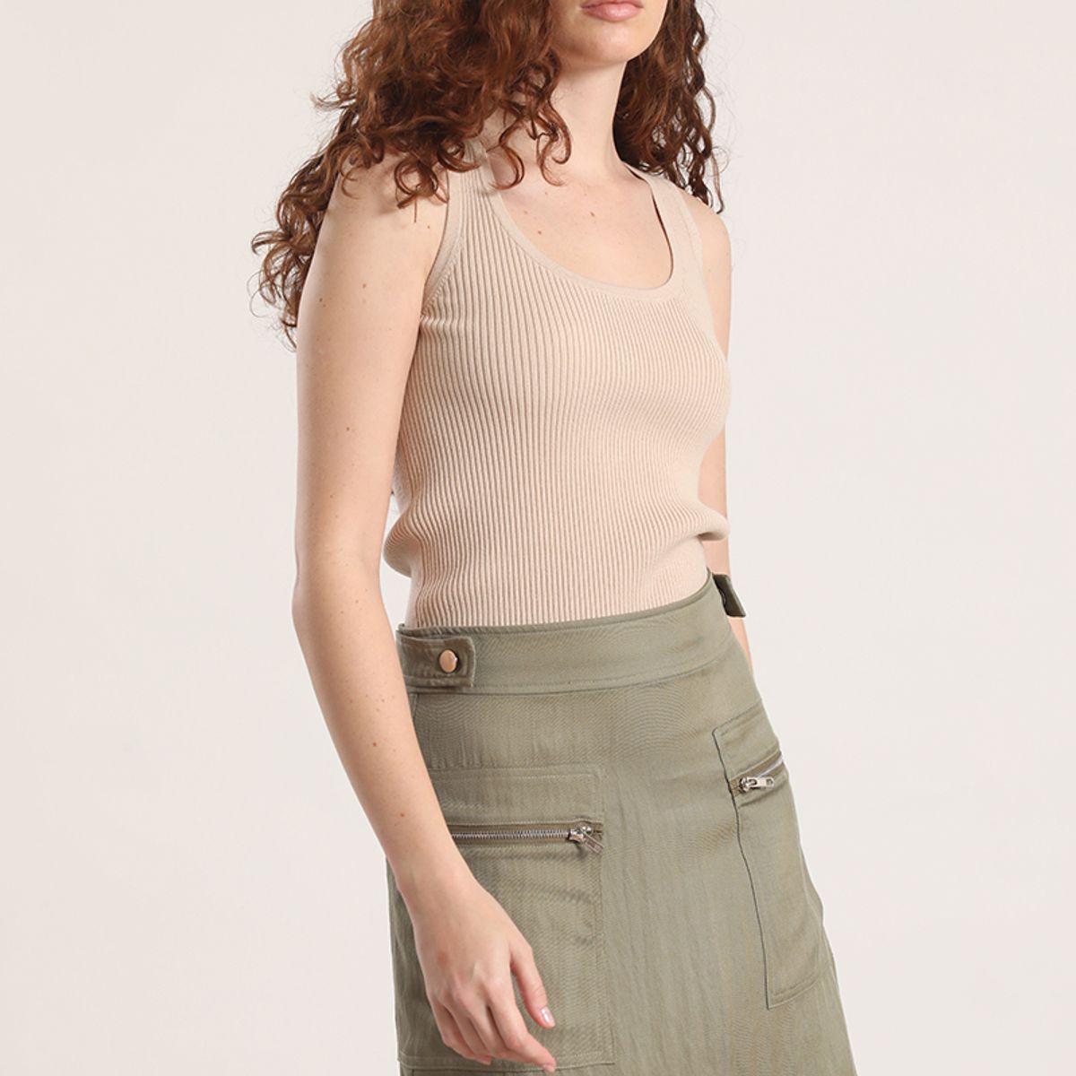 LIOLA - Falda mini cargo Liola mujer militar