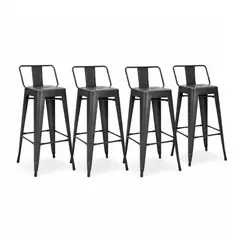HABITA2 CHILE - Pack 4 Taburetes Tolix metálico 66 cm