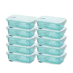 ALLEGRA - Set 10 Contenedores Hermeticos Rectangulares 750mL