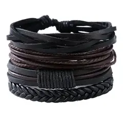 GENERICO - Pulsera De Hombre Y Mujer De Cuero Elegante Juvenil