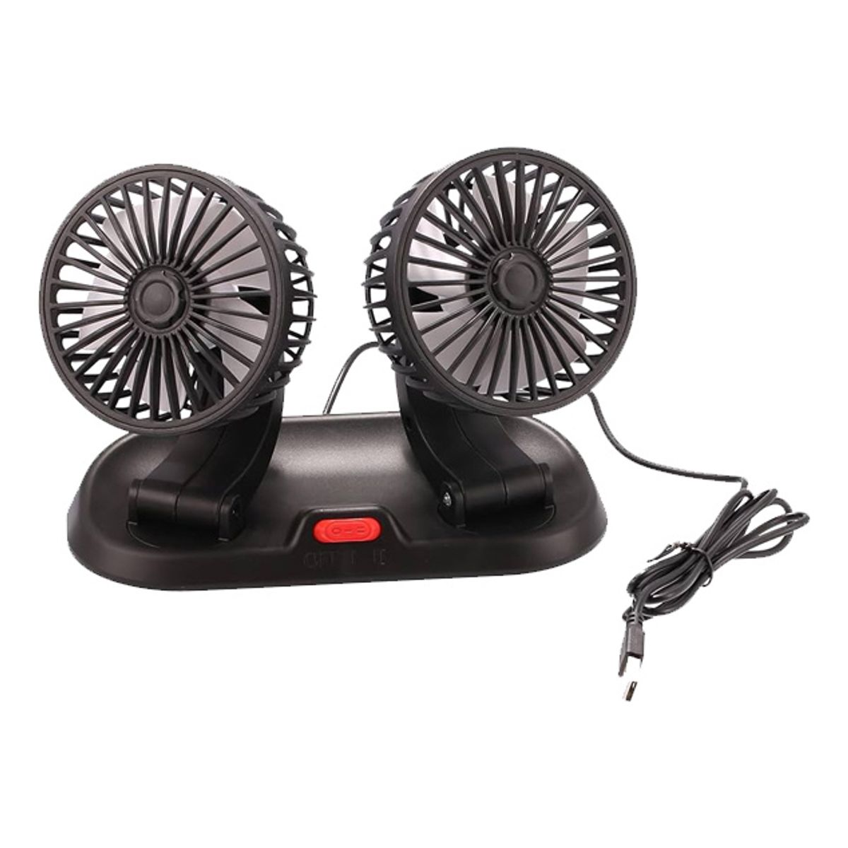 GENERICO - Ventilador Doble Auto 360o Usb 12v